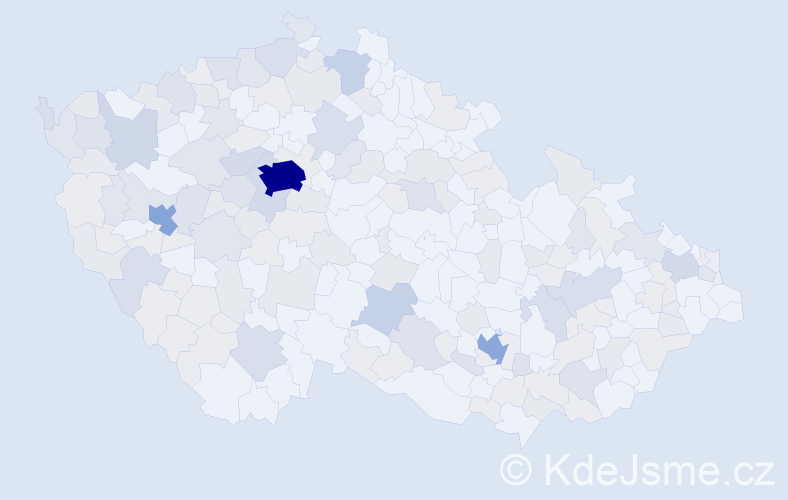 Jméno: 'Hanuš', počet výskytů 401 v celé ČR