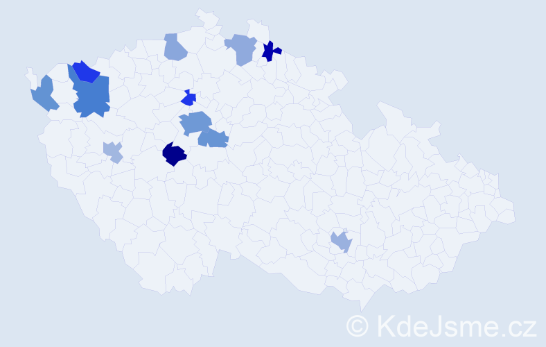 Jméno: 'Lioudmila', počet výskytů 24 v celé ČR