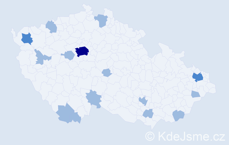 Jméno: 'Niklas', počet výskytů 20 v celé ČR