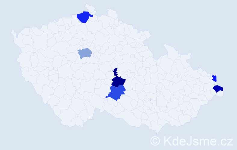 Jméno: 'Matyáš Jaroslav', počet výskytů 8 v celé ČR