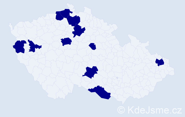 Jméno: 'Lam', počet výskytů 11 v celé ČR