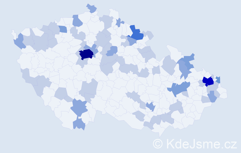 Jméno: 'Agneša', počet výskytů 109 v celé ČR
