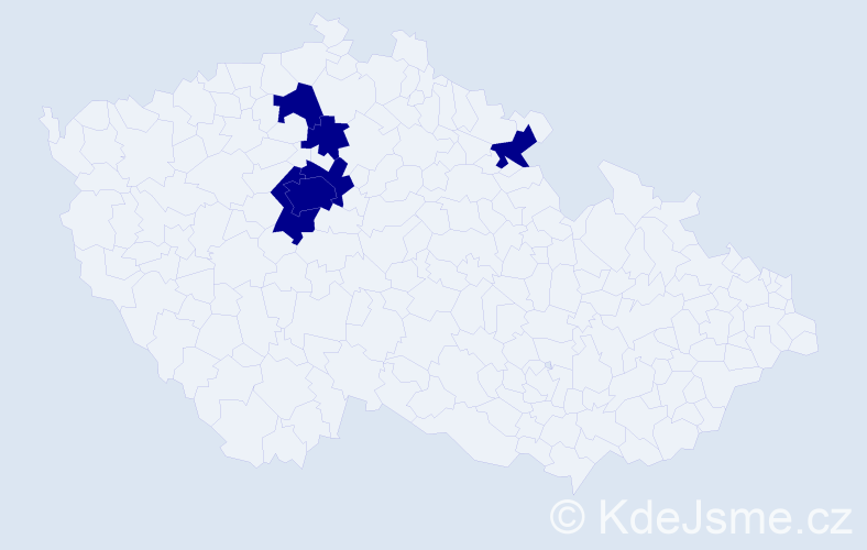 Jméno: 'Tess', počet výskytů 6 v celé ČR
