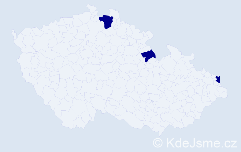 Jméno: 'Daniel Ladislav', počet výskytů 3 v celé ČR