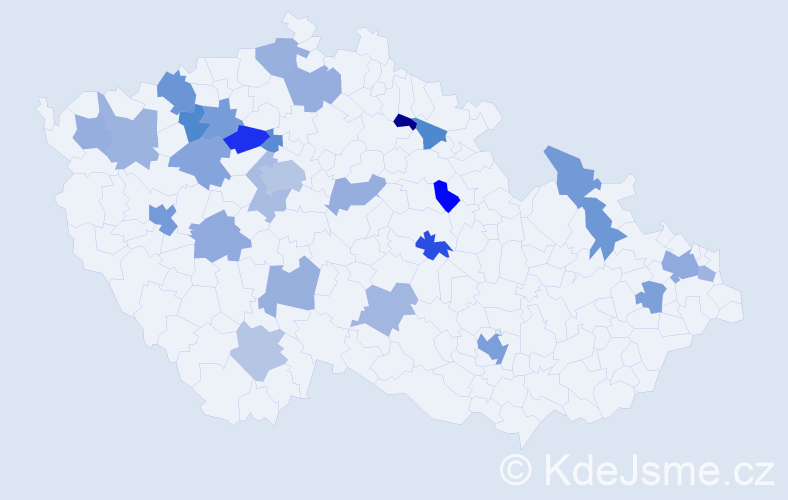 Jméno: 'Janet', počet výskytů 43 v celé ČR