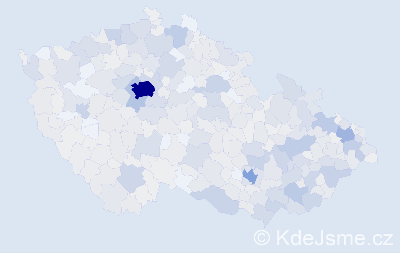 Jméno: 'Emílie', počet výskytů 1338 v celé ČR