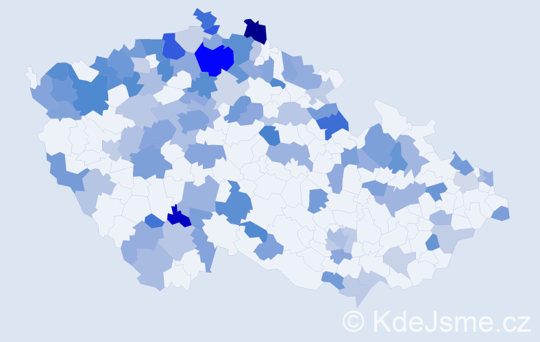 Jméno: 'Slávek', počet výskytů 202 v celé ČR