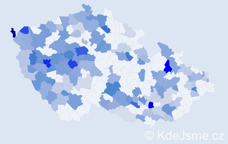 Jméno: 'Hanuš', počet výskytů 377 v celé ČR