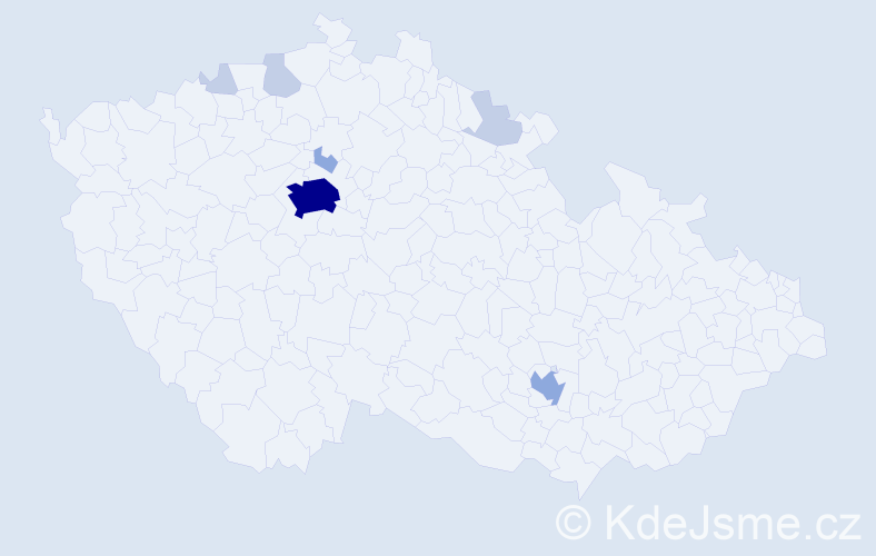 Jméno: 'Milovan', počet výskytů 18 v celé ČR