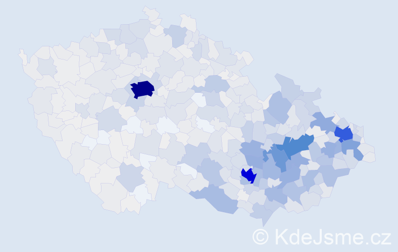 Jméno: 'Mojmír', počet výskytů 2950 v celé ČR