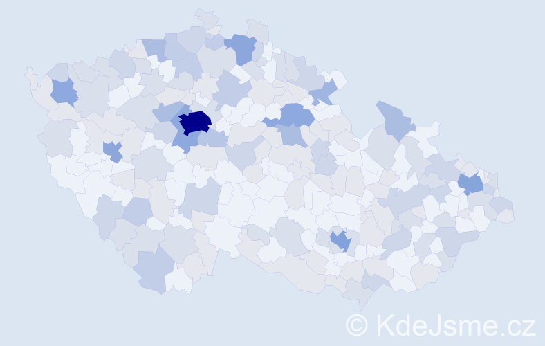 Jméno: 'Vendelín', počet výskytů 347 v celé ČR