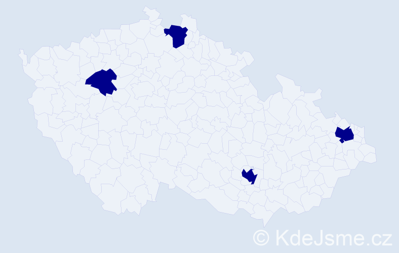 Jméno: 'Kryštof Robert', počet výskytů 4 v celé ČR