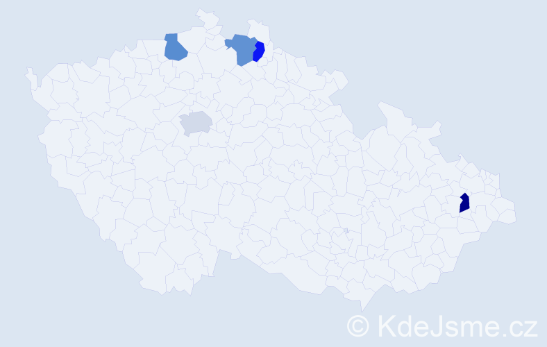 Jméno: 'Jeník', počet výskytů 5 v celé ČR