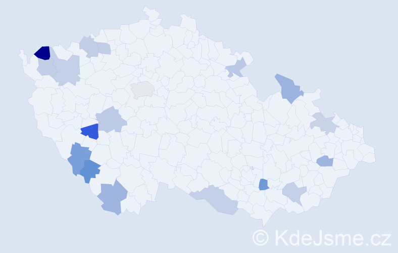Jméno: 'Rupert', počet výskytů 20 v celé ČR