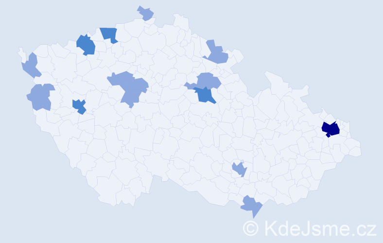 Jméno: 'Quoc Khanh', počet výskytů 23 v celé ČR