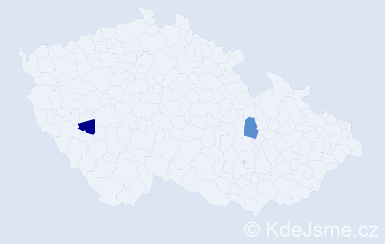 Jméno: 'Teodor Josef', počet výskytů 2 v celé ČR