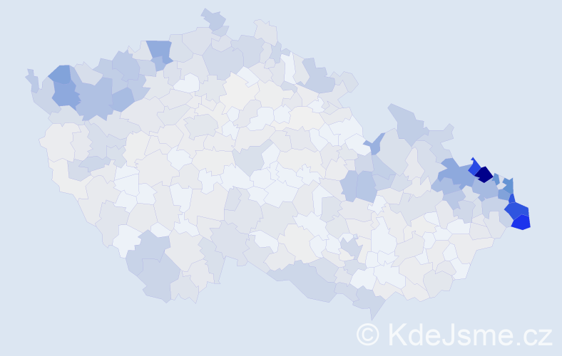 Jméno: 'Gertruda', počet výskytů 1342 v celé ČR