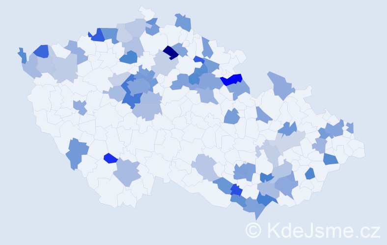 Jméno: 'Lilian', počet výskytů 126 v celé ČR