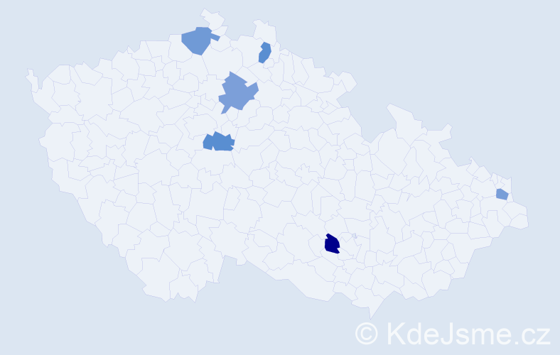 Jméno: 'Artak', počet výskytů 6 v celé ČR