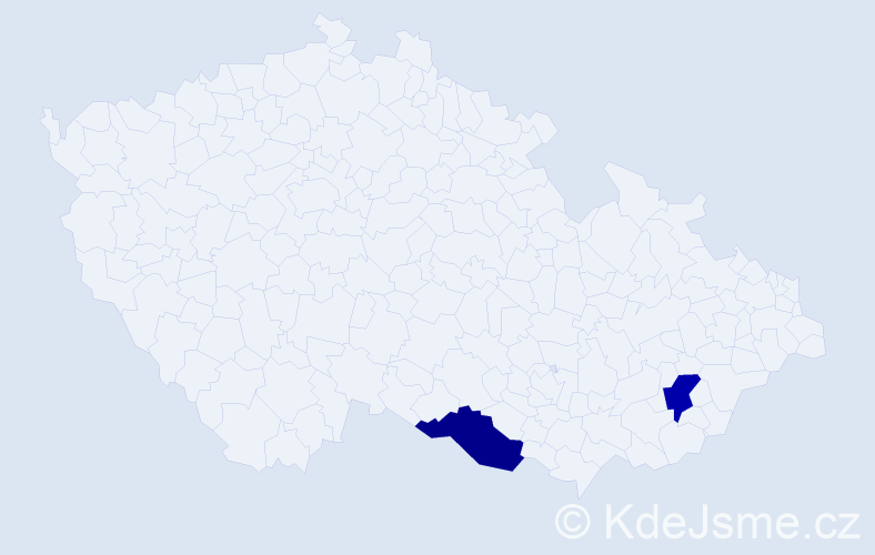 Jméno: 'Ema Berenika', počet výskytů 2 v celé ČR