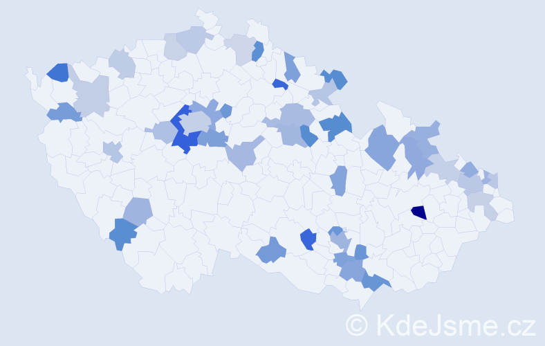 Jméno: 'Nataly', počet výskytů 76 v celé ČR