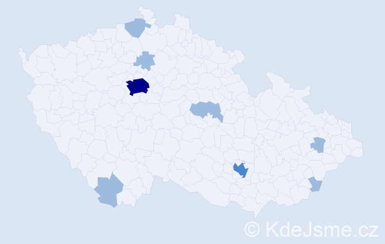 Jméno: 'Hana Anna', počet výskytů 12 v celé ČR