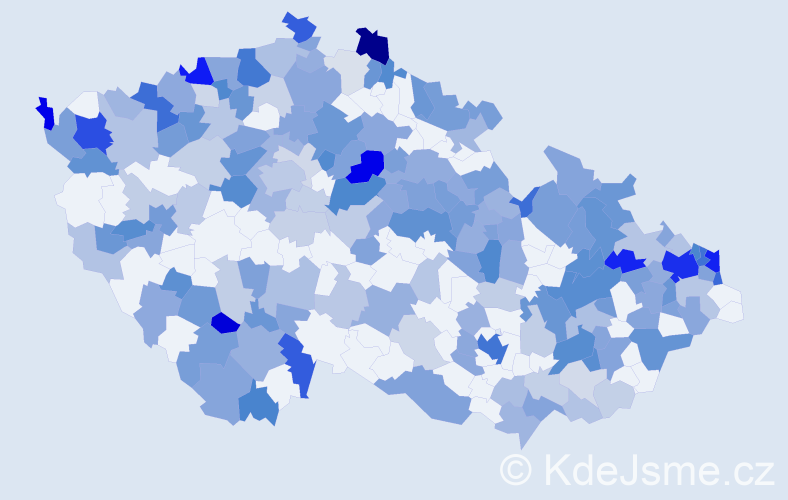 Jméno: 'Samanta', počet výskytů 406 v celé ČR