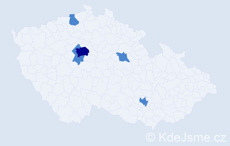 Jméno: 'Loic', počet výskytů 7 v celé ČR
