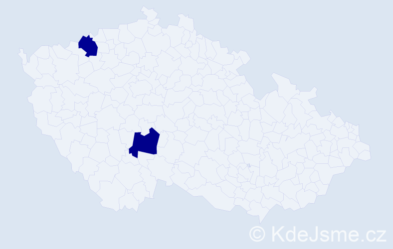 Jméno: 'Hieroným', počet výskytů 2 v celé ČR