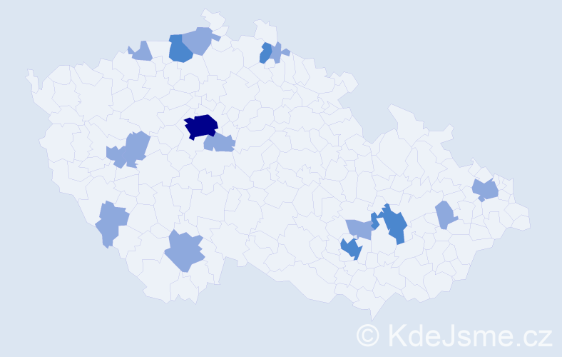 Jméno: 'Karola', počet výskytů 24 v celé ČR