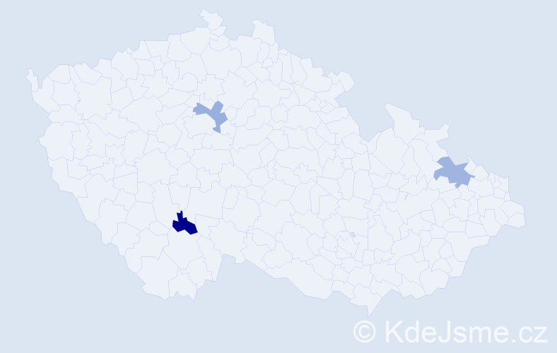 Jméno: 'Elmir', počet výskytů 3 v celé ČR