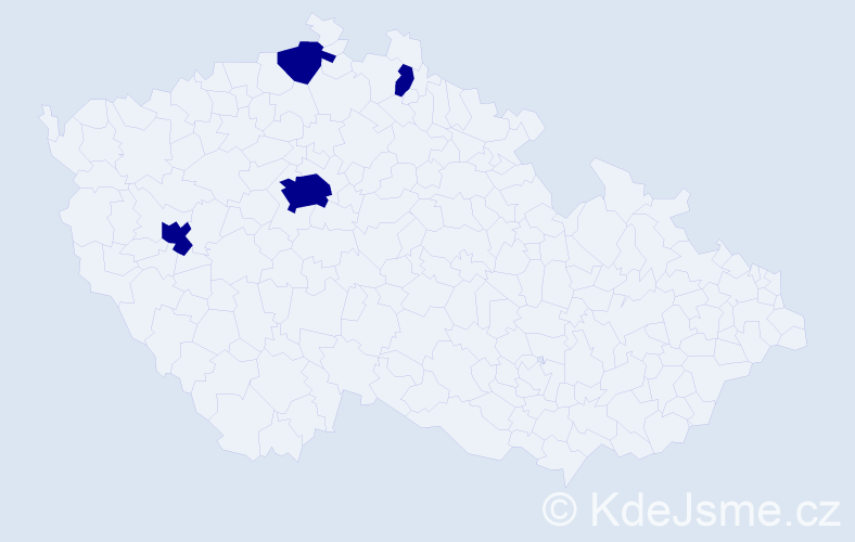 Jméno: 'Šerif', počet výskytů 4 v celé ČR