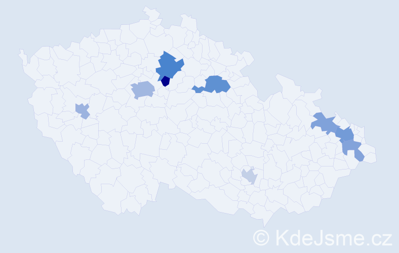 Jméno: 'Donka', počet výskytů 17 v celé ČR