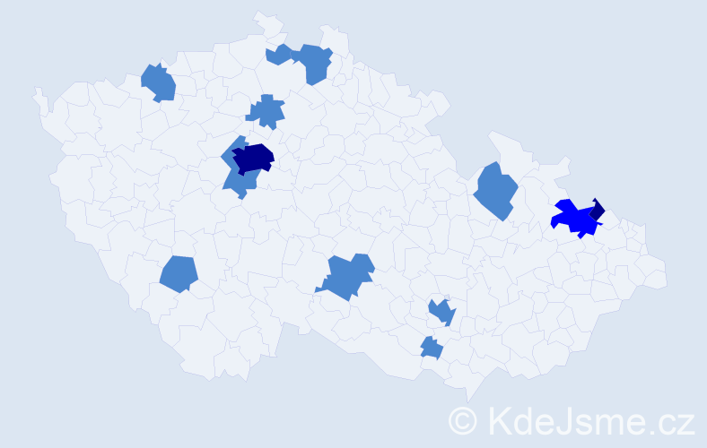 Jméno: 'Klotylda', počet výskytů 18 v celé ČR