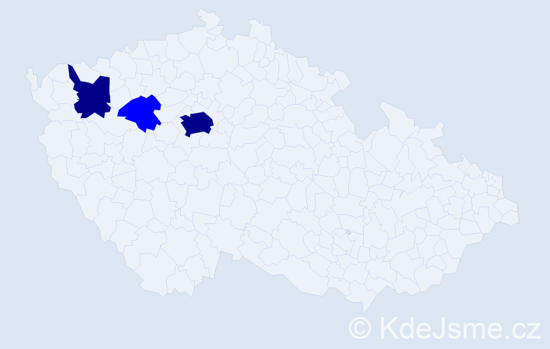 Jméno: 'Duc Nguyen', počet výskytů 5 v celé ČR