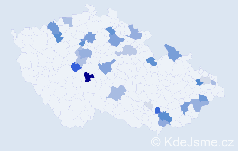 Jméno: 'Jovanka', počet výskytů 39 v celé ČR