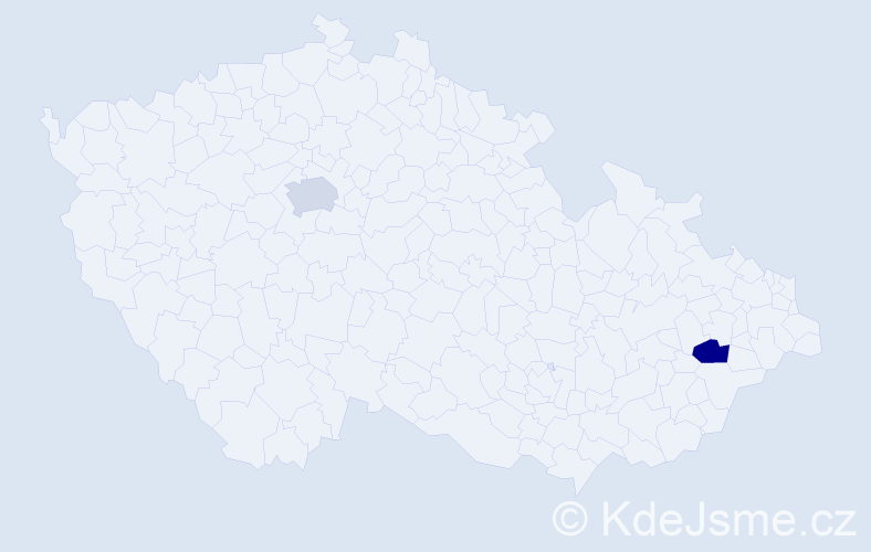 Jméno: 'Jade Anna', počet výskytů 2 v celé ČR
