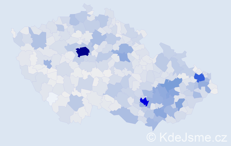 Jméno: 'Oldřiška', počet výskytů 3836 v celé ČR
