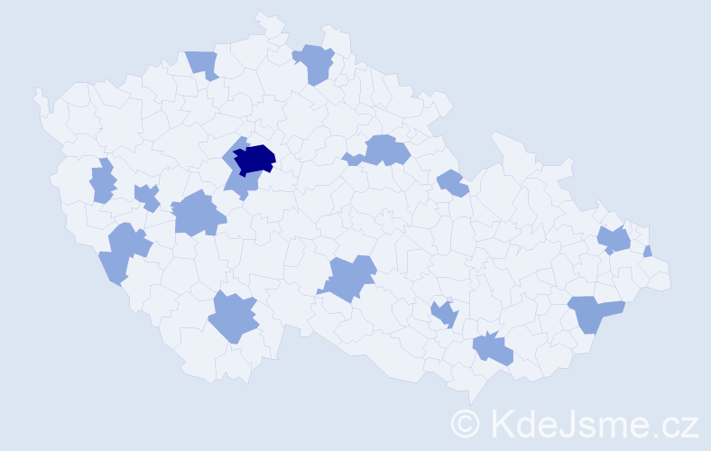 Jméno: 'Áron', počet výskytů 27 v celé ČR