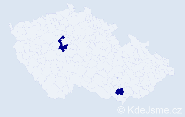Jméno: 'Tuan Hoang', počet výskytů 2 v celé ČR