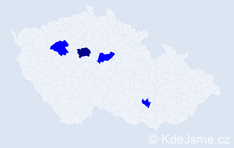 Jméno: 'Miša', počet výskytů 5 v celé ČR