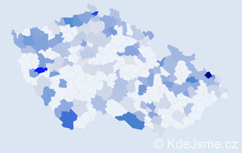 Jméno: 'Heřman', počet výskytů 273 v celé ČR