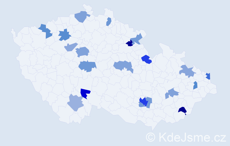 Jméno: 'Alessandra', počet výskytů 36 v celé ČR