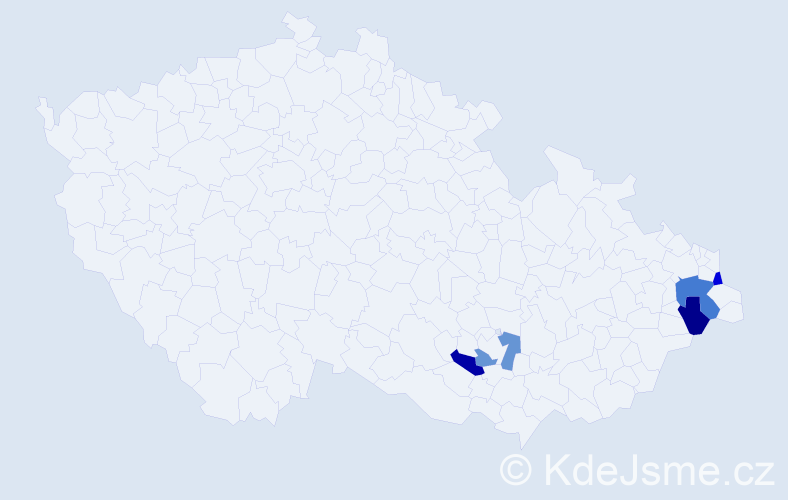 Jméno: 'Leokádie', počet výskytů 6 v celé ČR
