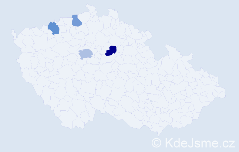 Jméno: 'Zelimkhan', počet výskytů 6 v celé ČR