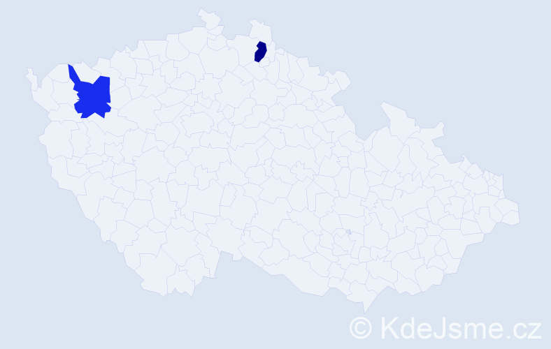 Jméno: 'Nafis', počet výskytů 2 v celé ČR