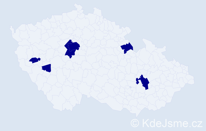 Jméno: 'Eszter', počet výskytů 6 v celé ČR
