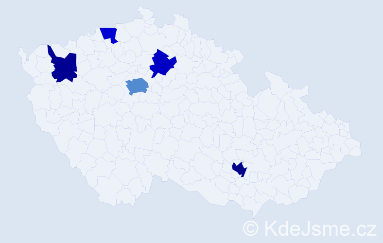 Jméno: 'Lyes', počet výskytů 10 v celé ČR
