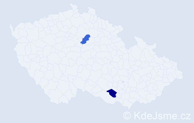 Jméno: 'Zoša', počet výskytů 2 v celé ČR