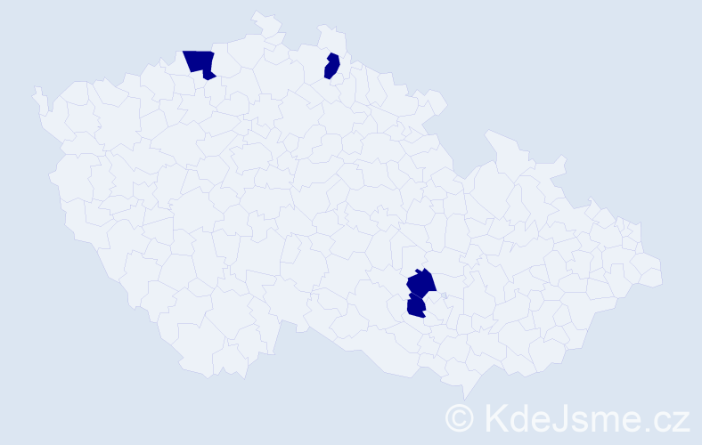 Jméno: 'Friedrich', počet výskytů 4 v celé ČR